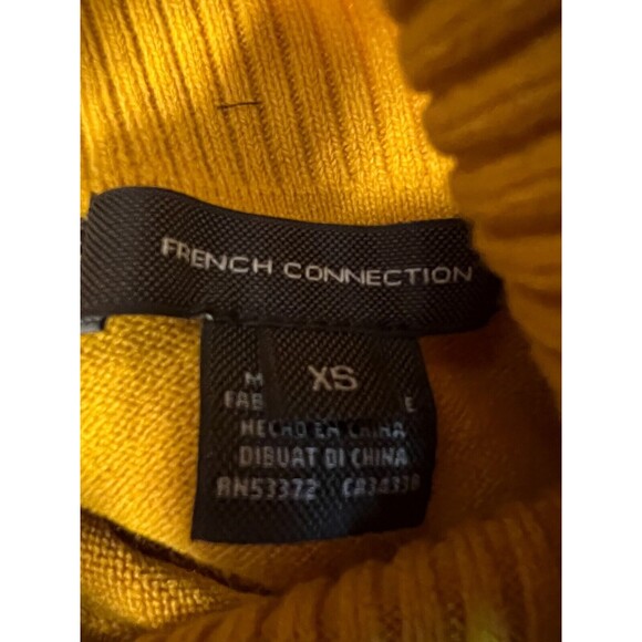 French Connection Babysoft Cowl Neck Jumper Sweater Womens XS Yellow $128 NWT - Picture 4 of 5